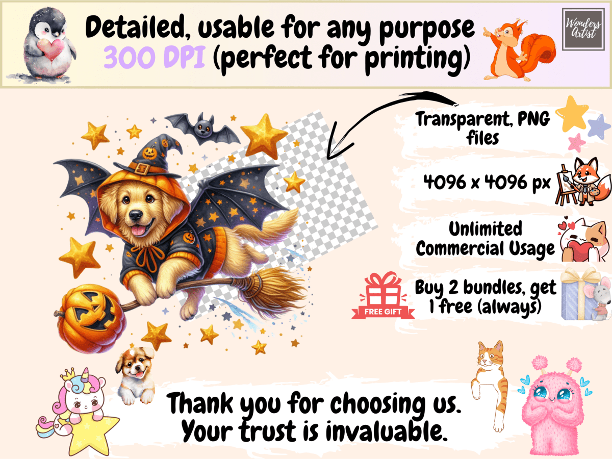 Halloween Dogs Clipart autopost Costume Dog Clipart Cute Dog Costume - WondersArtist