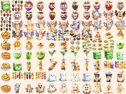 Halloween Food Watercolor Clipart halloween clipart - Wonders Artist