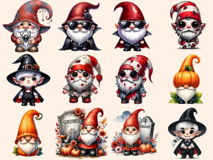 Halloween Gnomes (P3) Clipart Cute gnome art - Wonders Artist