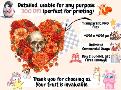 Halloween Hearts Watercolor Clipart Creepy Heart Clipart - Wonders Artist