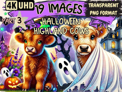 Halloween Highland Cows (P3) Clipart cow clipart - Wonders Artist