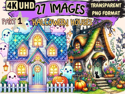 Halloween Houses Clipart Creepy House PNG - Wonders Artist