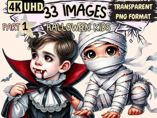 Halloween Kids Clipart costume design - Wonders Artist