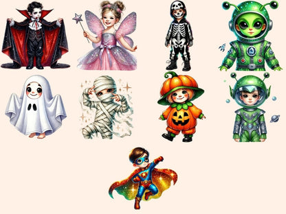 Halloween Kids Clipart costume design - Wonders Artist