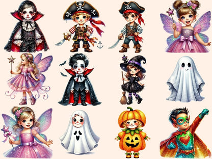 Halloween Kids Clipart costume design - Wonders Artist