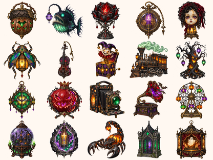 Halloween Lanterns Clipart — preview 6