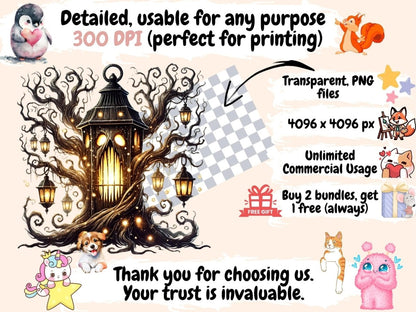 Halloween Lanterns (P2) Clipart creepy lanterns - Wonders Artist