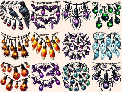 Halloween Lights Clipart digital halloween - Wonders Artist