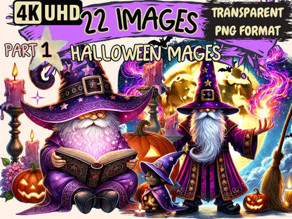 Halloween Mages Clipart Creepy Mages - Wonders Artist