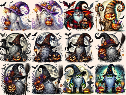 Halloween Monster Gnomes Clipart Creepy Gnome Art - Wonders Artist