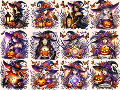 Halloween Moon Witches Clipart baby witch clipart - Wonders Artist