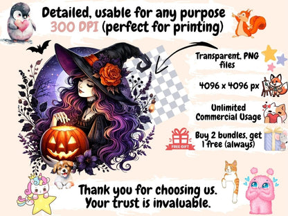 Halloween Moon Witches Clipart baby witch clipart - Wonders Artist