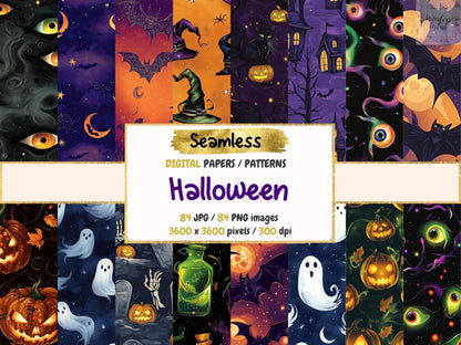 Halloween Seamless Digital Paper Bat Digital Paper - Wonders Artist