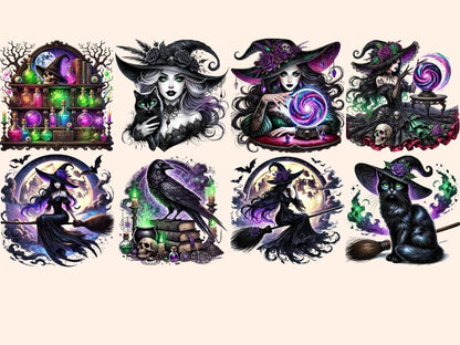 Halloween Witches Clipart Creepy Witch Art - Wonders Artist