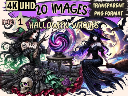 Halloween Witches Clipart Creepy Witch Art - Wonders Artist