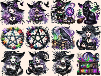 Halloween Witches Clipart Creepy Witch Art - Wonders Artist