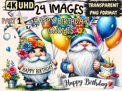 Happy Birthday Gnomes Clipart Birthday clip art - Wonders Artist