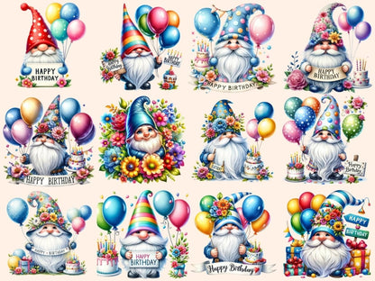 Happy Birthday Gnomes Clipart Birthday clip art - Wonders Artist