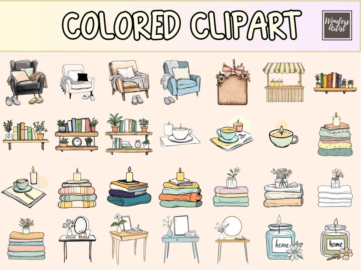 Happy Home Cardmaking Clipart cardmaking clipart cottage home art cozy home png - WondersArtist