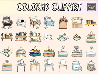 Happy Home Cardmaking Clipart cardmaking clipart cottage home art cozy home png - WondersArtist