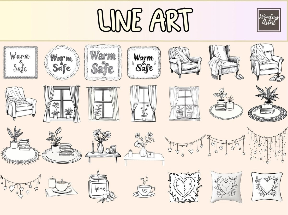 Happy Home Cardmaking Clipart cardmaking clipart cottage home art cozy home png - WondersArtist