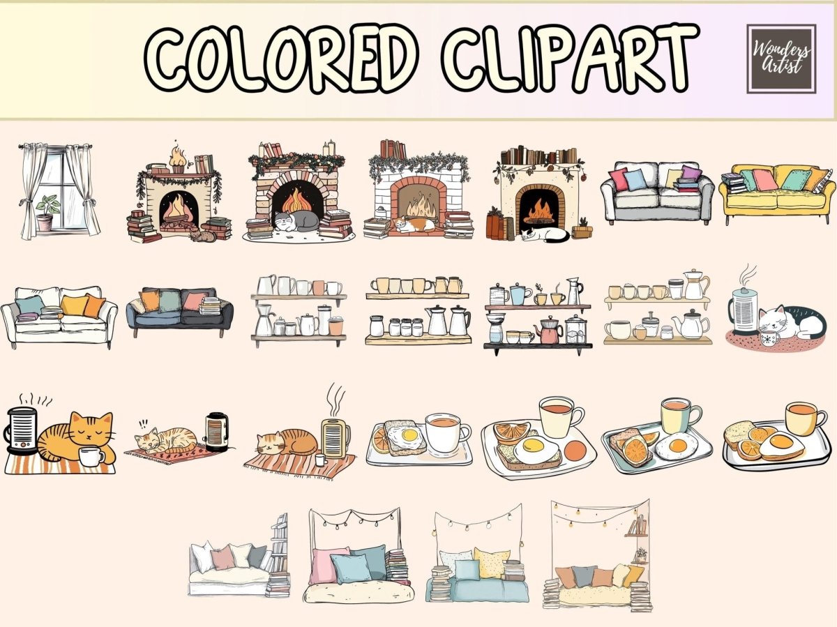 Happy Home Cardmaking Clipart cardmaking clipart cottage home art cozy home png - WondersArtist