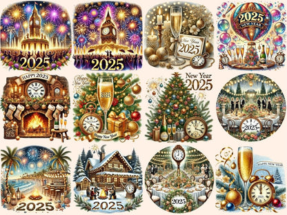 Happy New Year 2025 Clipart 2025 digital art - Wonders Artist