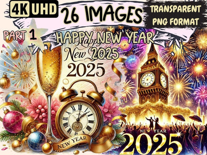 Happy New Year 2025 Clipart 2025 digital art - Wonders Artist