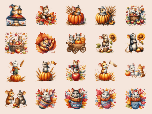 Harvest Mice Clipart