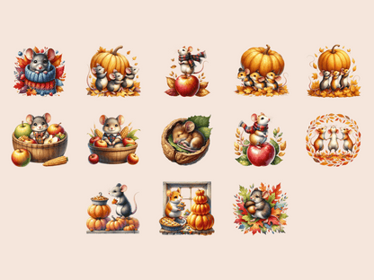 Harvest Mice Clipart All Bundles Clipart Line Art - WondersArtist