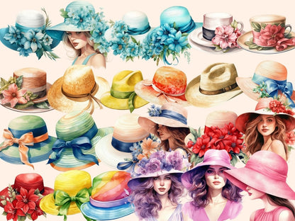 Hats Watercolor Clipart elegant clipart - Wonders Artist