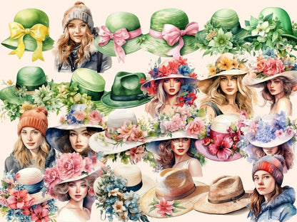 Hats Watercolor Clipart elegant clipart - Wonders Artist