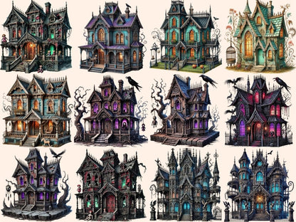 Haunted Dollhouses Clipart creepy house art - Wonders Artist