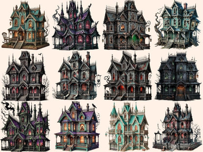 Haunted Dollhouses Clipart creepy house art - Wonders Artist