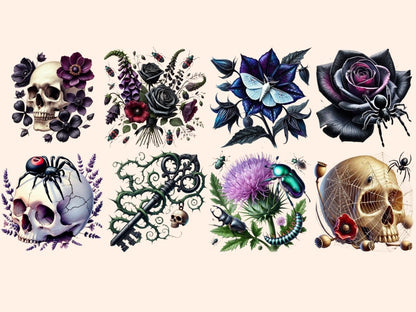 Haunted Flowers Clipart digital halloween - Wonders Artist