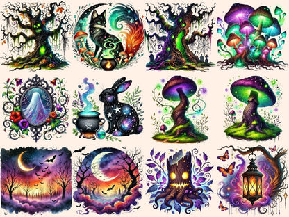 Haunted Forest Clipart creepy trees png dark woods clipart eerie forest art - WondersArtist