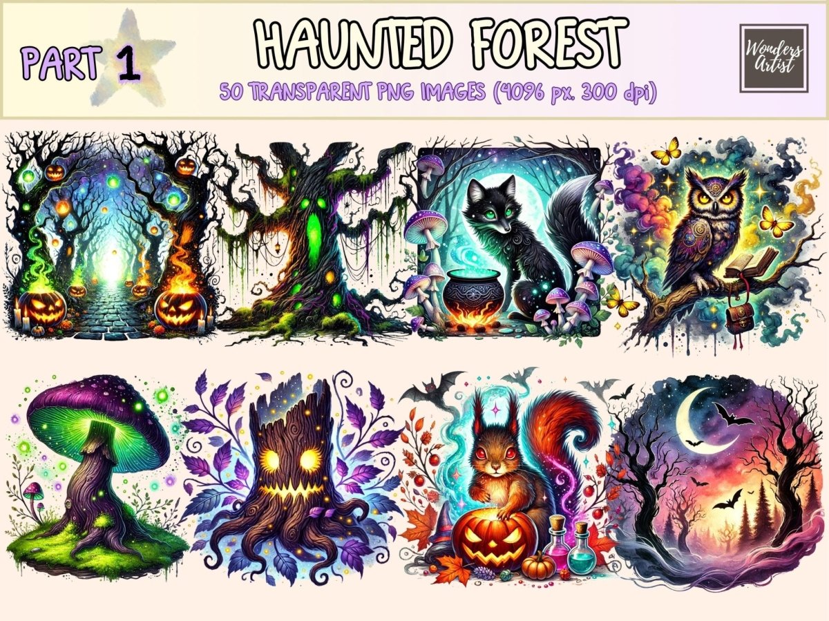 Haunted Forest Clipart creepy trees png dark woods clipart eerie forest art - WondersArtist