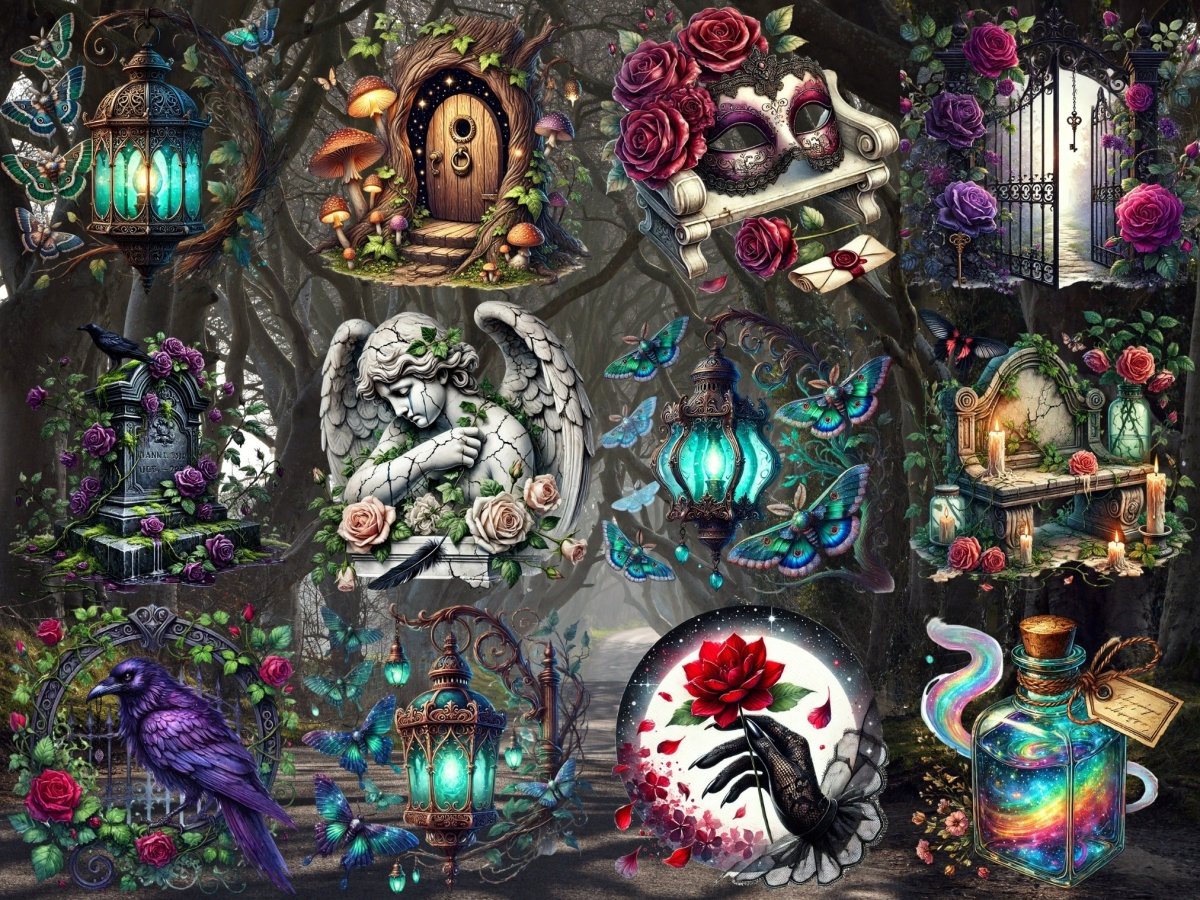 Hjemsøkt hage clipart (BEGRENSET UTGAVE) image 7