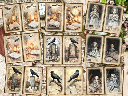 Haunted Whispers Journal Pages (P1) Dark Ephemera - Wonders Artist