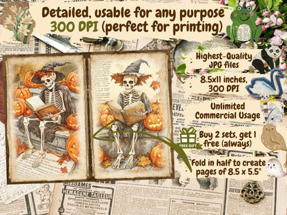 Haunted Whispers Journal Pages (P2) Dark Ephemera - Wonders Artist