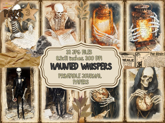 Haunted Whispers Journal Pages (P3) Dark Ephemera - Wonders Artist