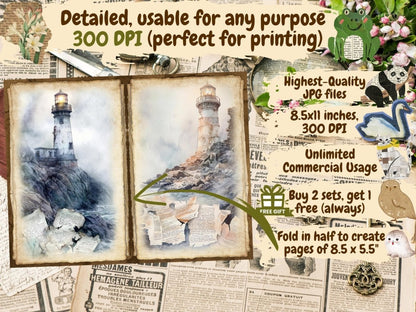 Haunted Whispers Journal Pages (P4) Dark Ephemera - Wonders Artist