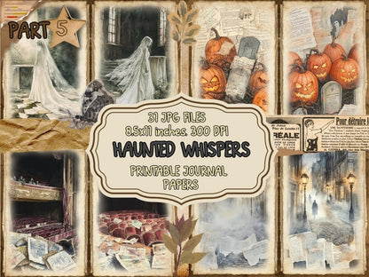 Haunted Whispers Journal Pages (P5) Dark Ephemera - Wonders Artist
