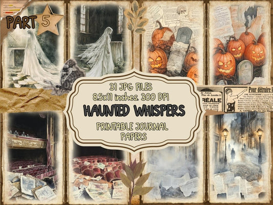 Haunted Whispers Journal Pages (P5) Dark Ephemera - Wonders Artist