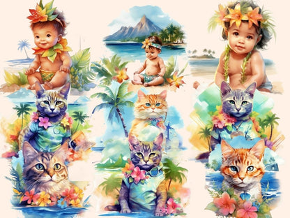 Hawaii Watercolor Clipart hawaii clipart - Wonders Artist
