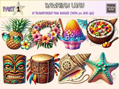 Hawaiian Luau (P1) Clipart aloha clipart - Wonders Artist
