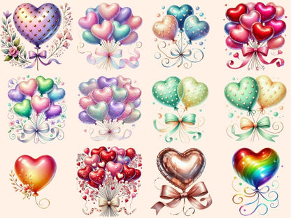 Heart Balloons (P2) Clipart Balloon Heart Art - Wonders Artist
