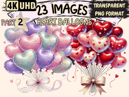 Heart Balloons (P2) Clipart Balloon Heart Art - Wonders Artist