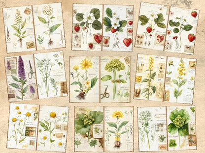 Herbarium Journal Pages (P1) Botanical Ephemera - Wonders Artist