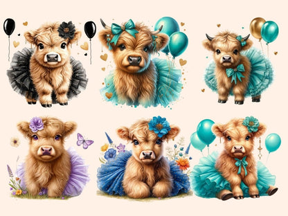 Highland Cows (P1) Clipart cow clipart - Wonders Artist